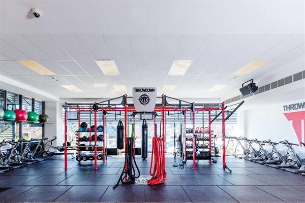 Gym & Group Fitness - Throwdown training area